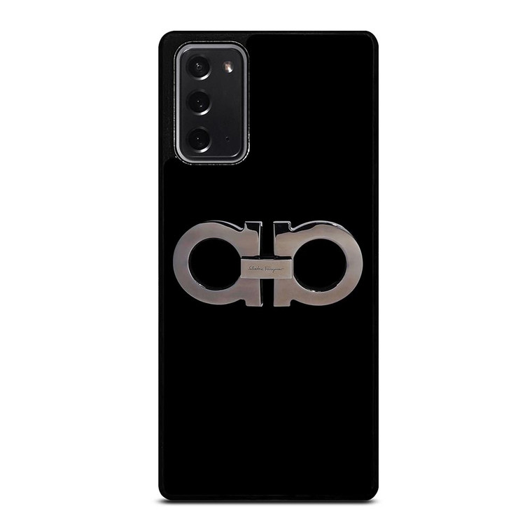 SALVATORE FERRAGAMO LOGO BLACK Samsung Galaxy Note 20 Case