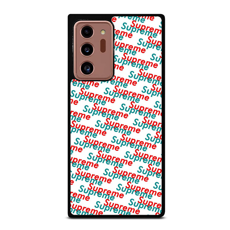 SUPREME RED BLUE PATTERN Samsung Galaxy Note 20 Ultra Case