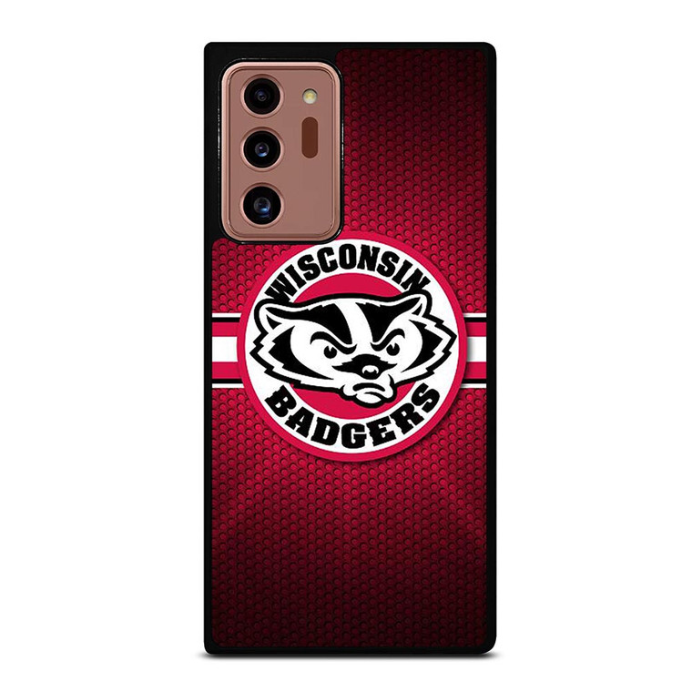 WISCONSIN BADGER METAL LOGO Samsung Galaxy Note 20 Ultra Case WISCONSIN BADGER METAL LOGO Samsung Galaxy Note 20 Ultra Case