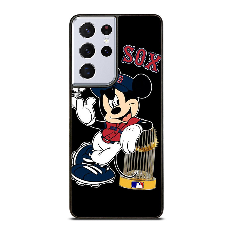 BOSTON RED SOX MICKEY MOUSE Samsung Galaxy S21 Ultra Case