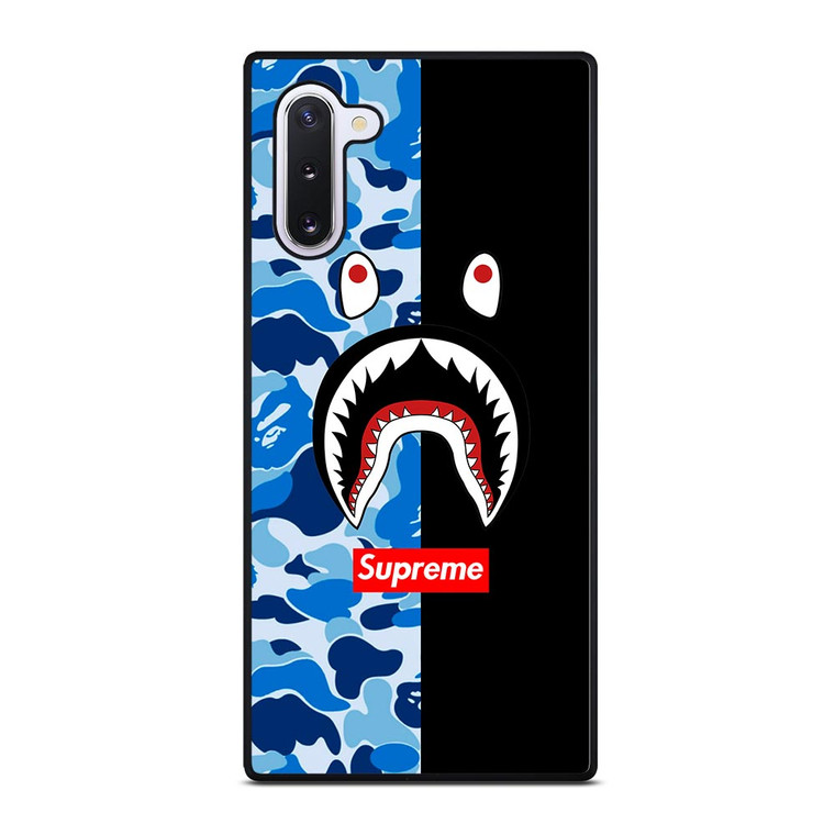 SUPREME BAPE SHARK CAMO BLUE BLACK Samsung Galaxy Note 10 Case