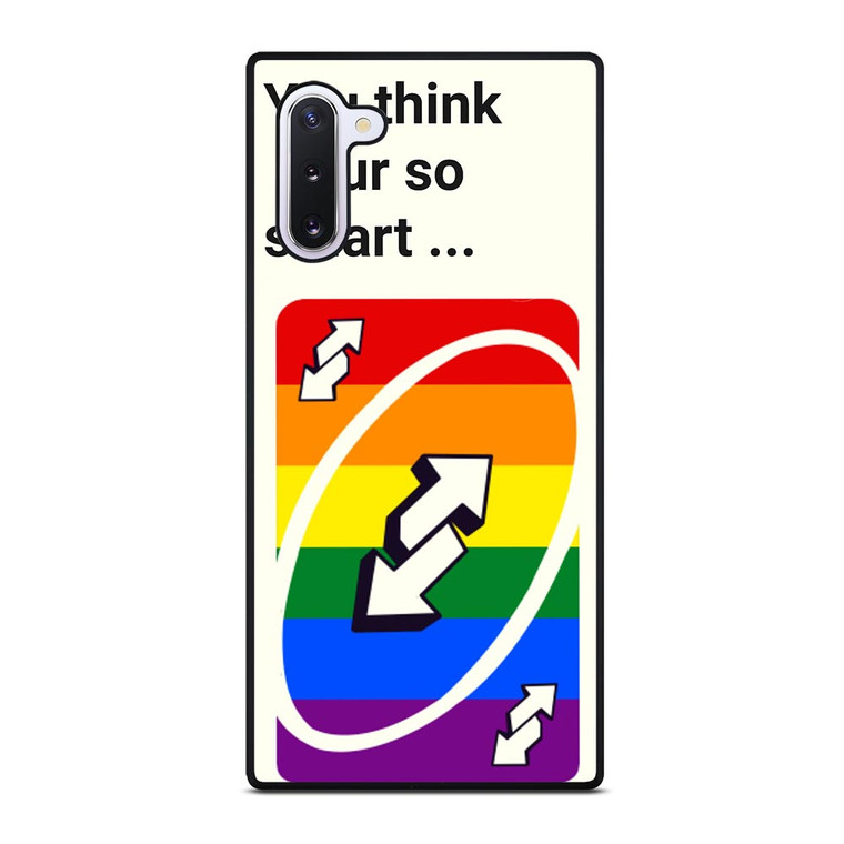 UNO REVERSE CARD YOU THINK YOU SMART Samsung Galaxy Note 10 Case