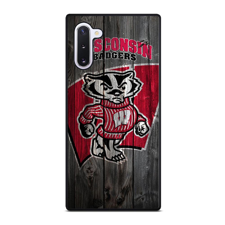 WISCONSIN BADGER WOODEN LOGO Samsung Galaxy Note 10 Case