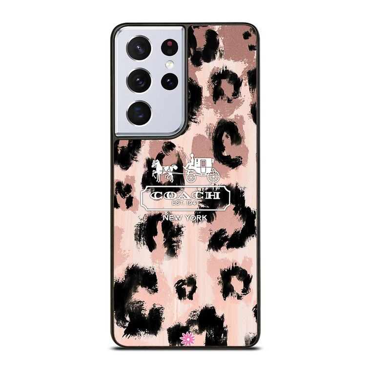 COACH NEW YORK LEOPARD SKIN Samsung Galaxy S21 Ultra Case