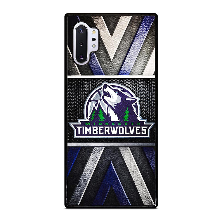 MINNESOTA TIMBERWOLVES METAL SYMBOL Samsung Galaxy Note 10 Plus Case