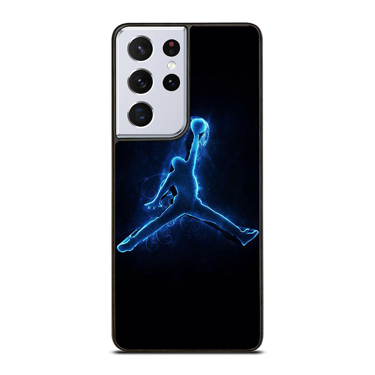 COOL AIR JORDAN LOGO BLUE Samsung Galaxy S21 Ultra Case