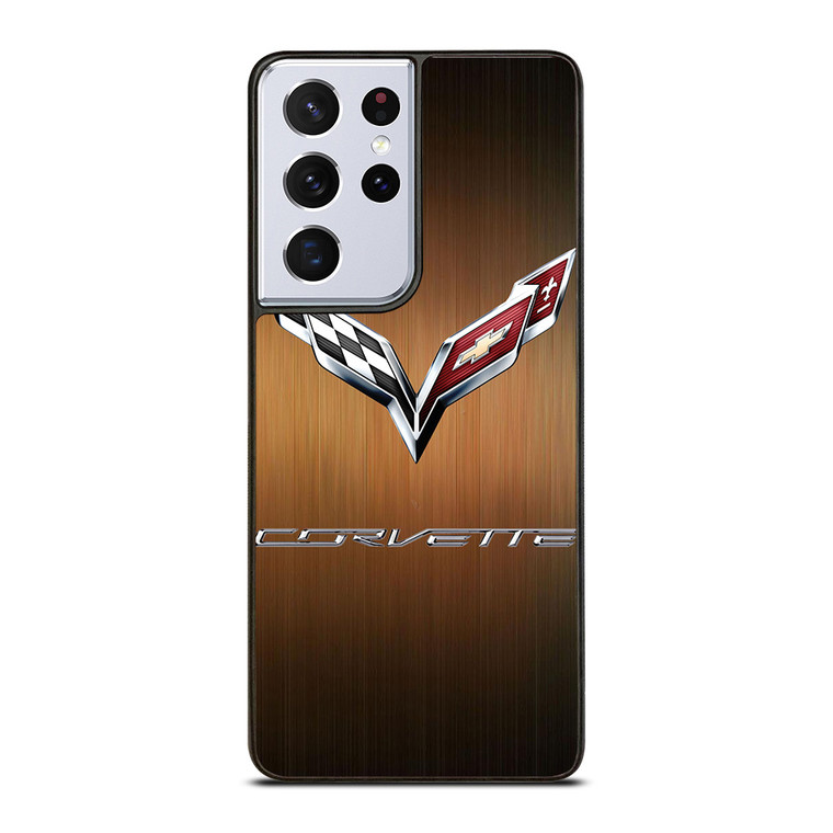 CORVETTE WOODEN LOGO Samsung Galaxy S21 Ultra Case