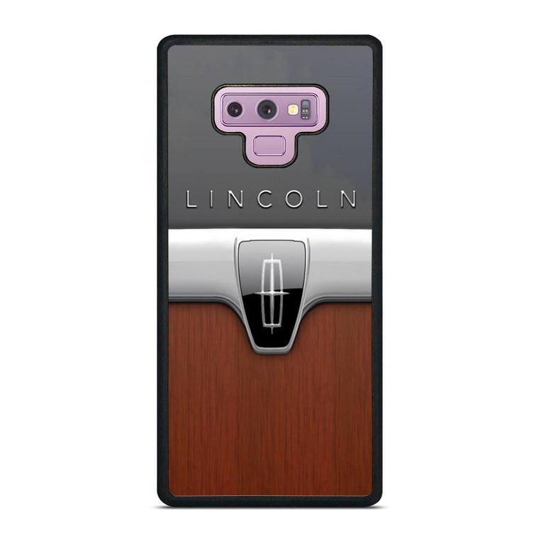 LINCOLN MOTOR WOODEN CHROME LOGO Samsung Galaxy Note 9 Case