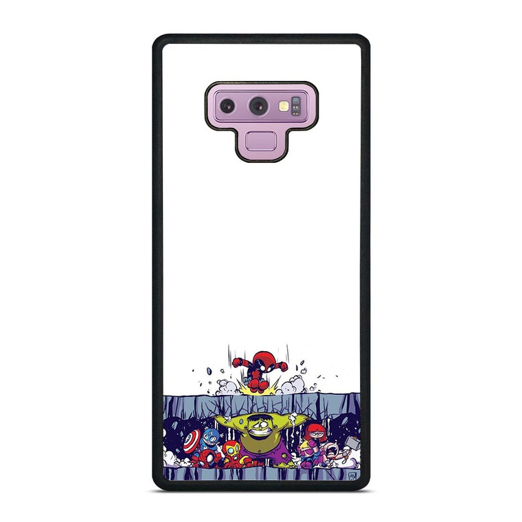 SPIDERMAN VS ALL MARVEL HEROES KAWAII Samsung Galaxy Note 9 Case