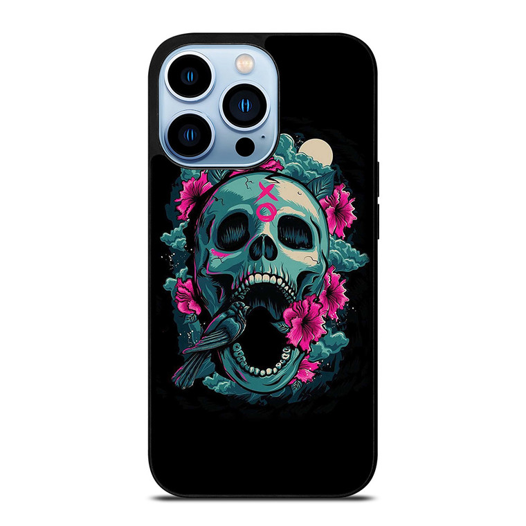 SKULL ROSE VIOLET ARTWORK iPhone 13 Pro Max Case