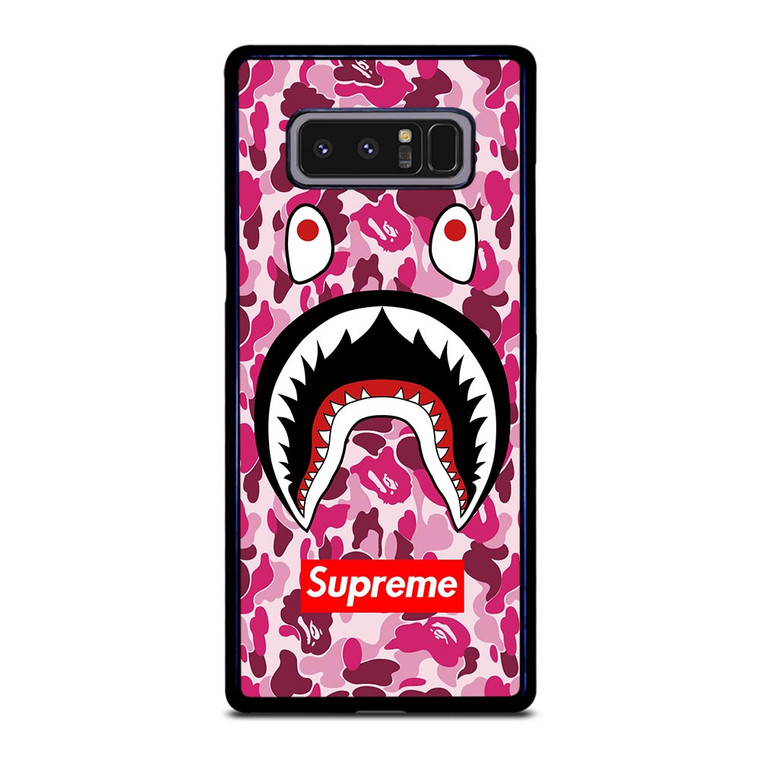 SUPREME BAPE CAMO SHARK Samsung Galaxy Note 8 Case