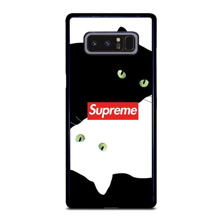 SUPREME BLACK WHITE CAT Samsung Galaxy Note 8 Case