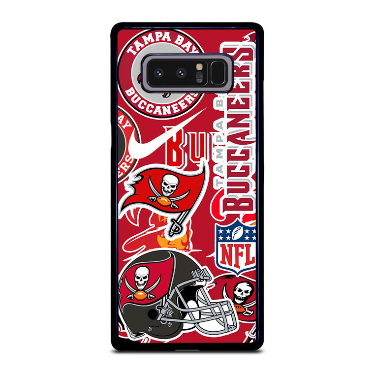 TAMPA BAY BUCCANEERS NFL STICKER BOMB Samsung Galaxy Note 8 Case TAMPA BAY BUCCANEERS NFL STICKER BOMB Samsung Galaxy Note 8 Case