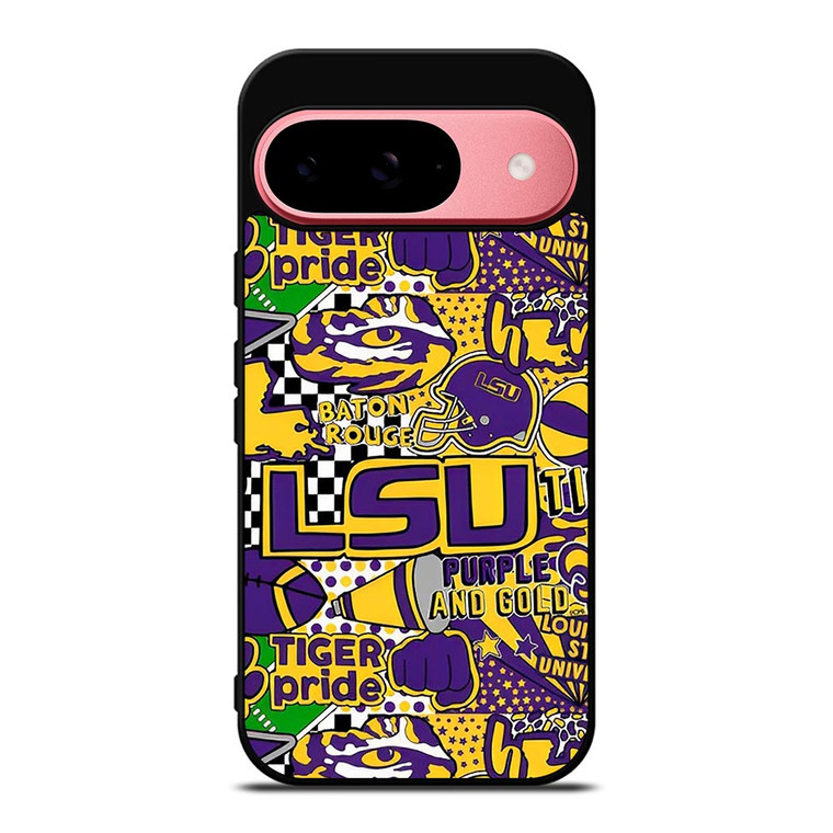 LSU Tigers UNIVERSUTY COLLAGE Google Pixel 9 Case LSU Tigers UNIVERSUTY COLLAGE Google Pixel 9 Case