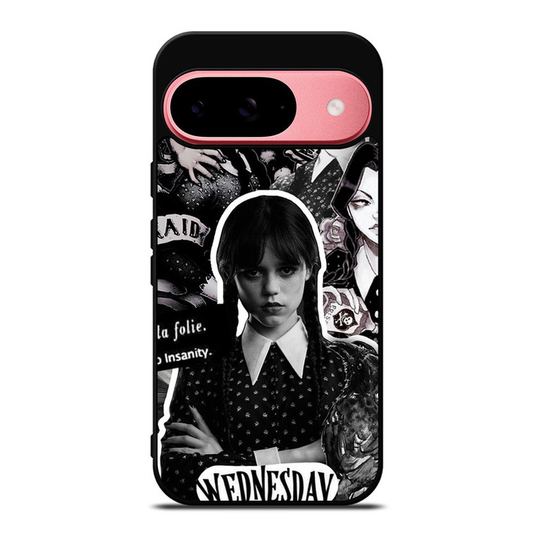 WEDNESDAY ADDAMS MOVIES COLLAGE Google Pixel 9 Case WEDNESDAY ADDAMS MOVIES COLLAGE Google Pixel 9 Case
