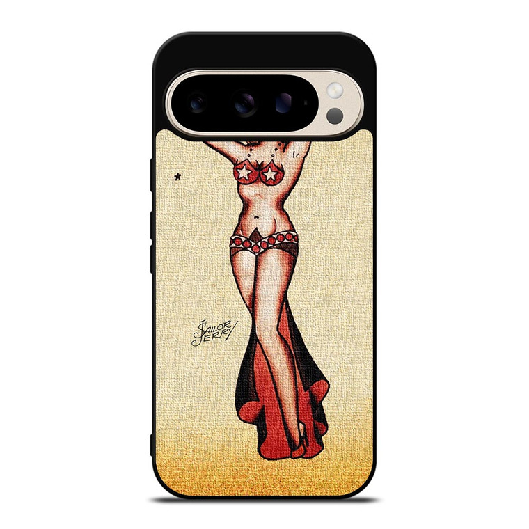 SAILOR JERRY BIKINI GIRL TATTOO Google Pixel 9 Pro Case
