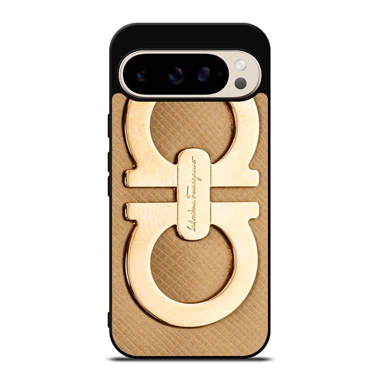 SALVATORE FERRAGAMO GOLD LOGO Google Pixel 9 Pro Case
