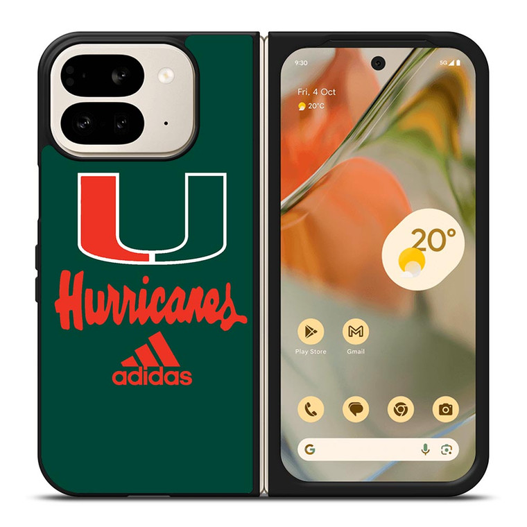 MIAMI HURRICANES GREEN LOGO Google Pixel 9 Pro Fold Case