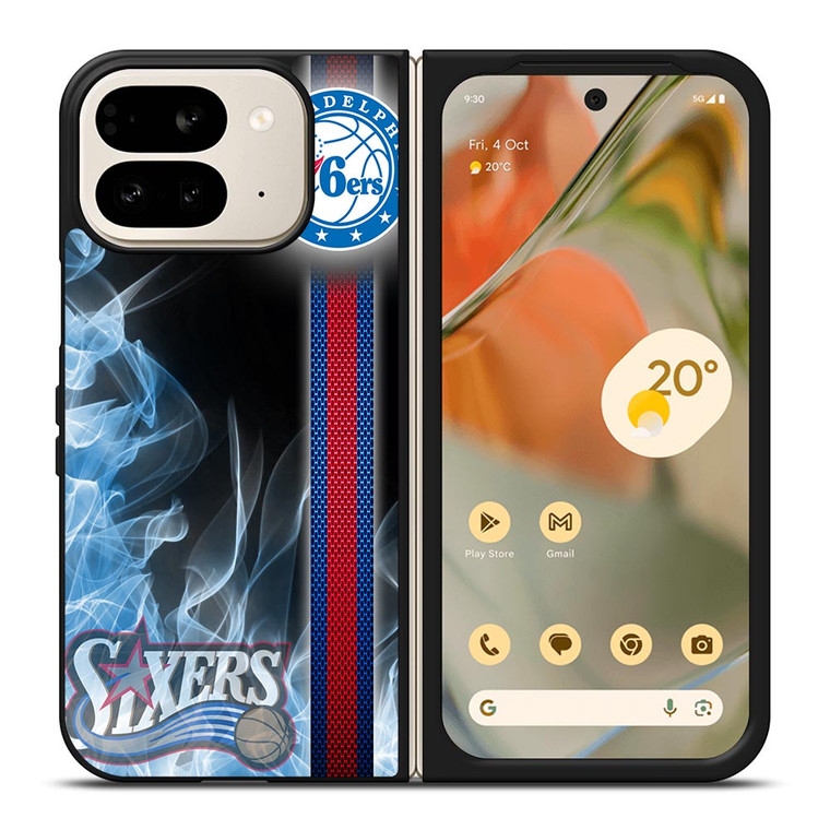 PHILADELPHIA 76ERS NBA FIRE Google Pixel 9 Pro Fold Case