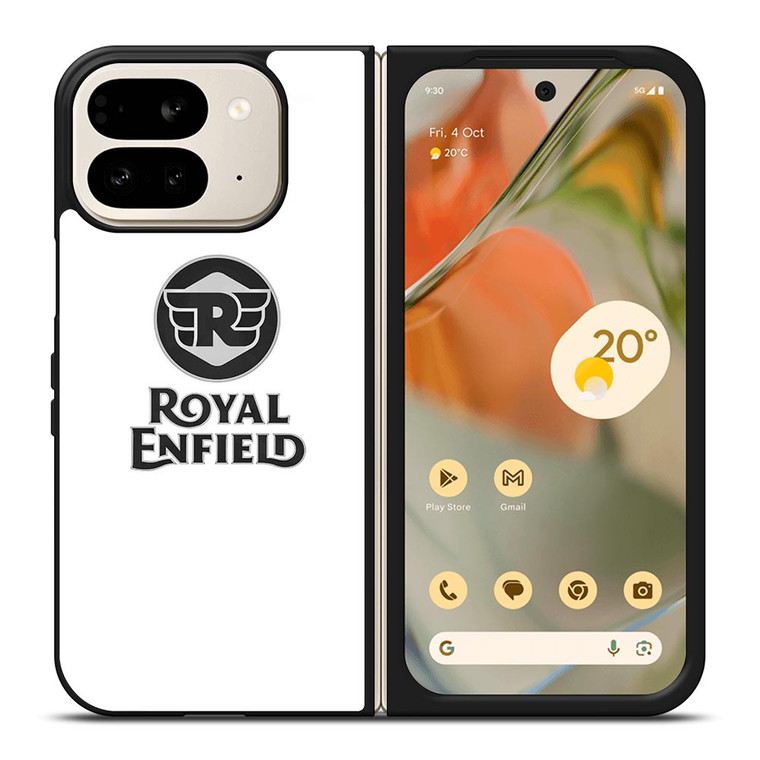 ROYAL ENFIELD WHITE LOGO Google Pixel 9 Pro Fold Case