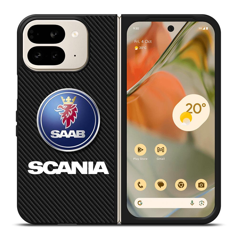 SCANIA TRUCK SAAB CARBON LOGO Google Pixel 9 Pro Fold Case