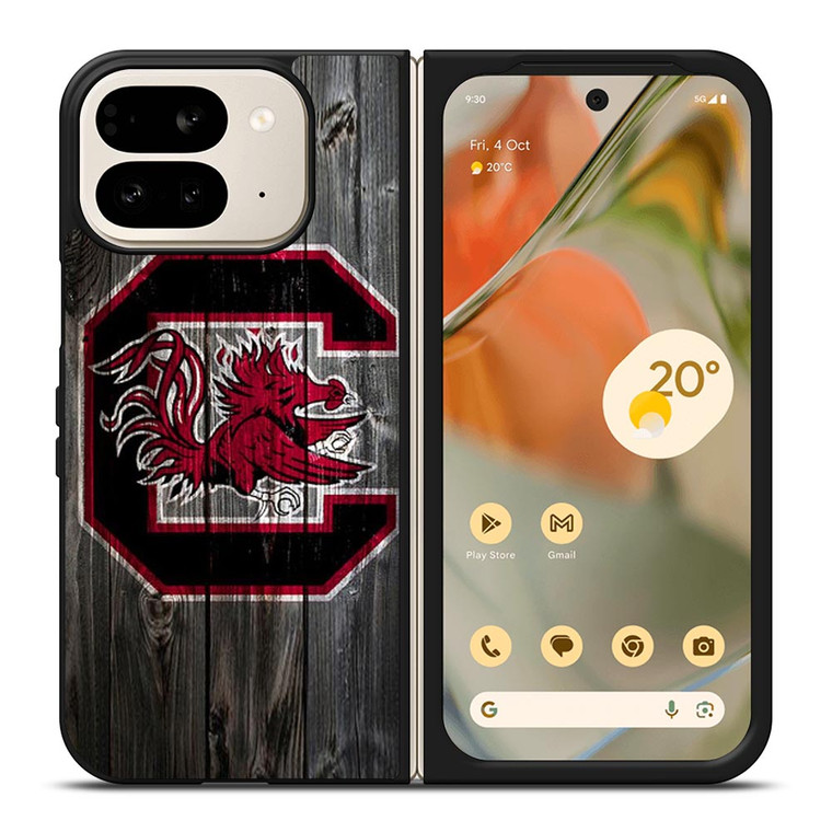 SOUTH CAROLINA GAMECOCKS WOODEN LOGO Google Pixel 9 Pro Fold Case