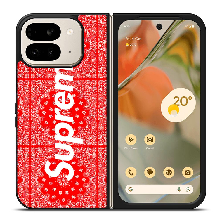 SUPREME RED BANDANA Google Pixel 9 Pro Fold Case
