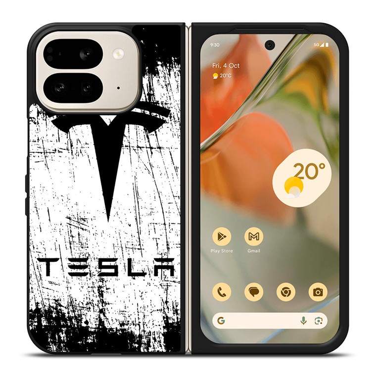 TESLA MOTORS BRUSHED LOGO Google Pixel 9 Pro Fold Case