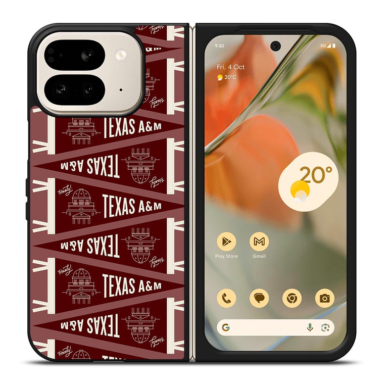 TEXAS AGGIES FLAG Google Pixel 9 Pro Fold Case