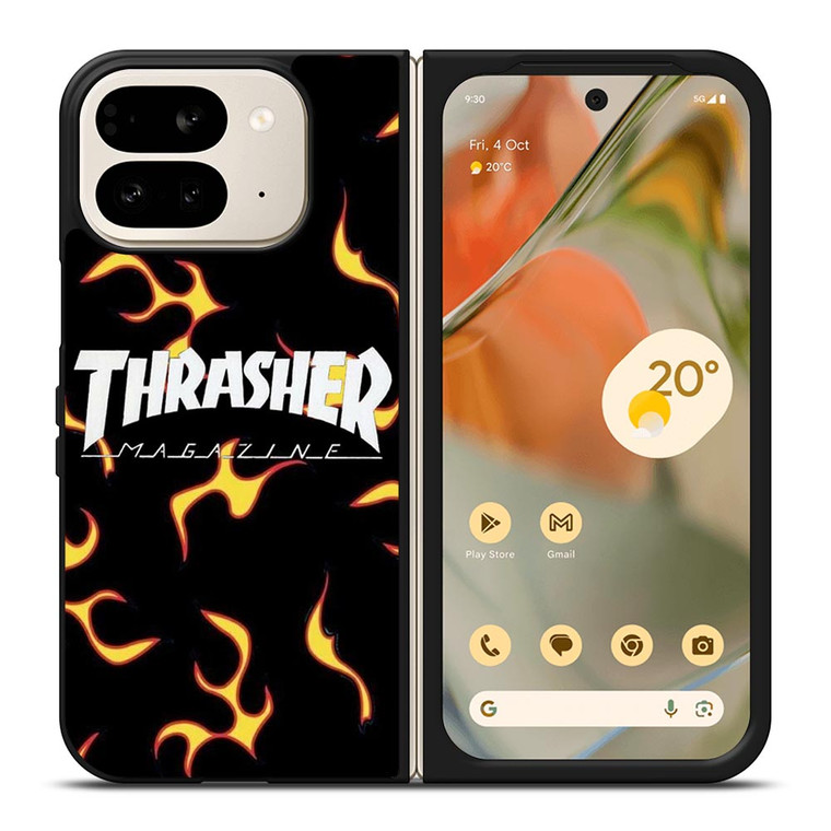 THRASHER SKATEBOARD MAGAZINE FLAME Google Pixel 9 Pro Fold Case