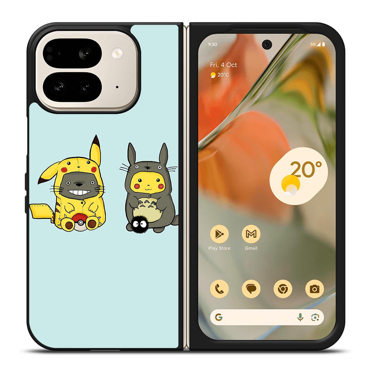 TOTORO X PIKACHU CARTOON Google Pixel 9 Pro Fold Case TOTORO X PIKACHU CARTOON Google Pixel 9 Pro Fold Case