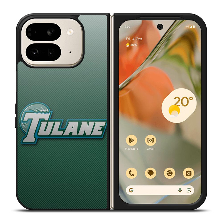 TULANE UNIVERSITY LOGO CARBON Google Pixel 9 Pro Fold Case
