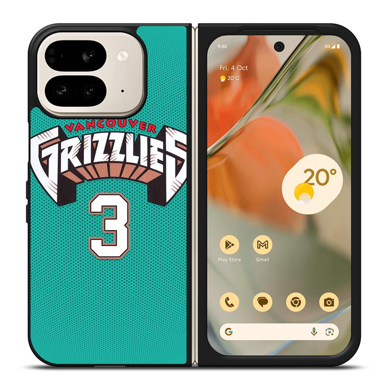 VANCOUVER GRIZZLIES 3 JERSEY Google Pixel 9 Pro Fold Case