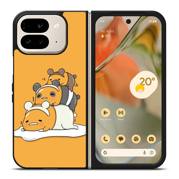 WE BARE BEARS X GUDETAMA Google Pixel 9 Pro Fold Case