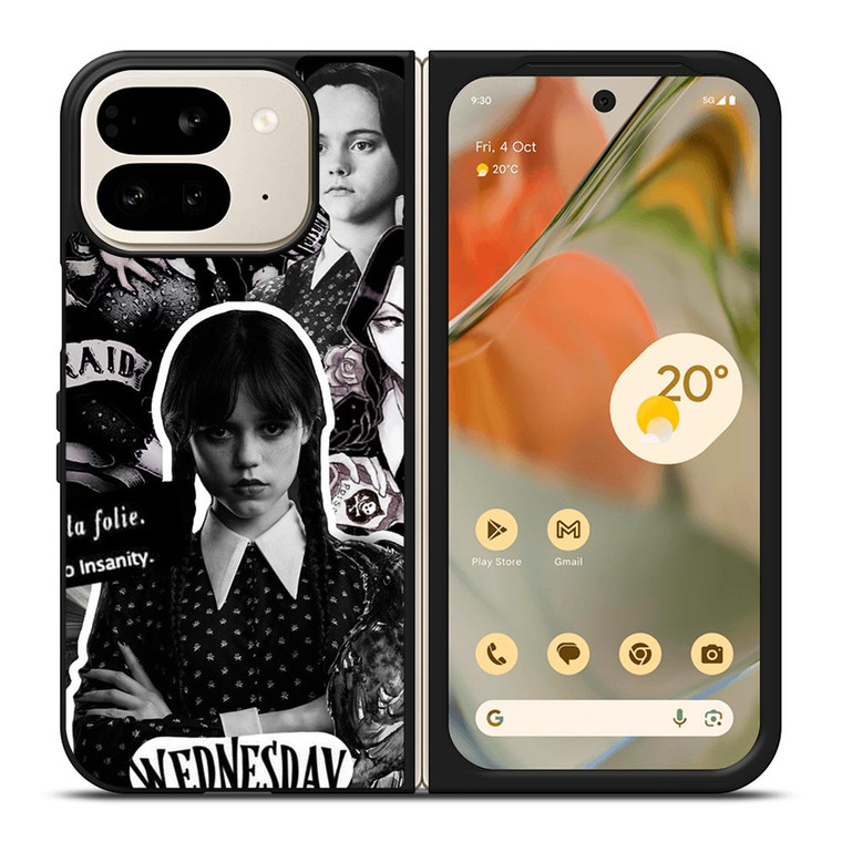 WEDNESDAY ADDAMS MOVIES COLLAGE Google Pixel 9 Pro Fold Case