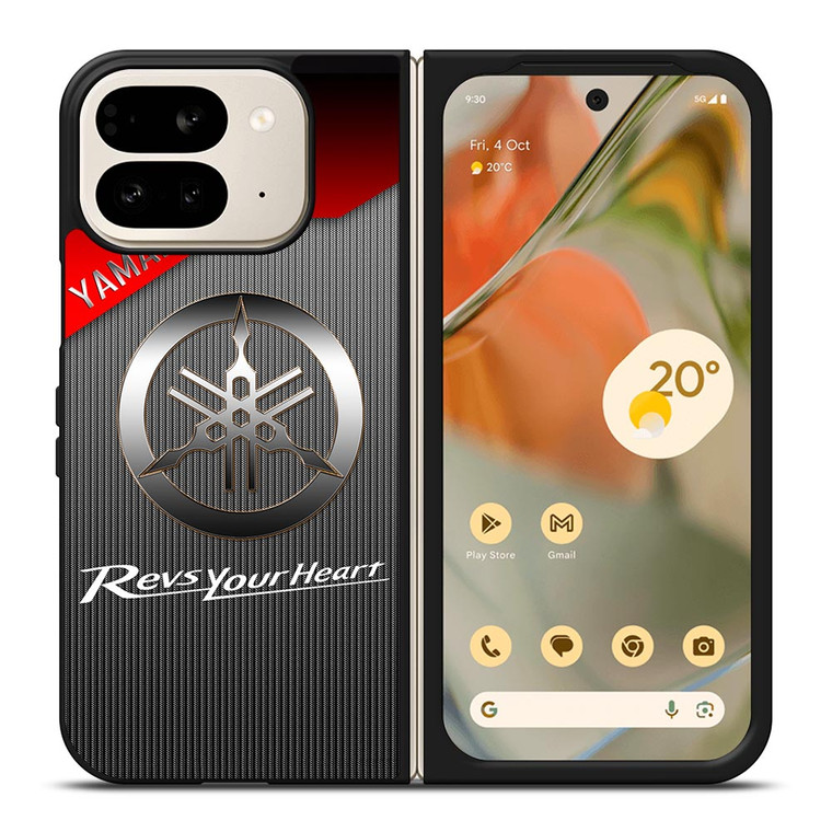 YAMAHA REVS YOUR HEART METAL LOGO Google Pixel 9 Pro Fold Case