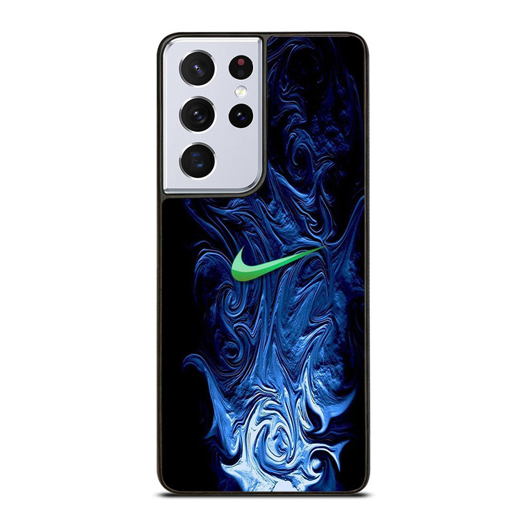 NIKE LOGO BLUE LIQUID Samsung Galaxy S21 Ultra Case