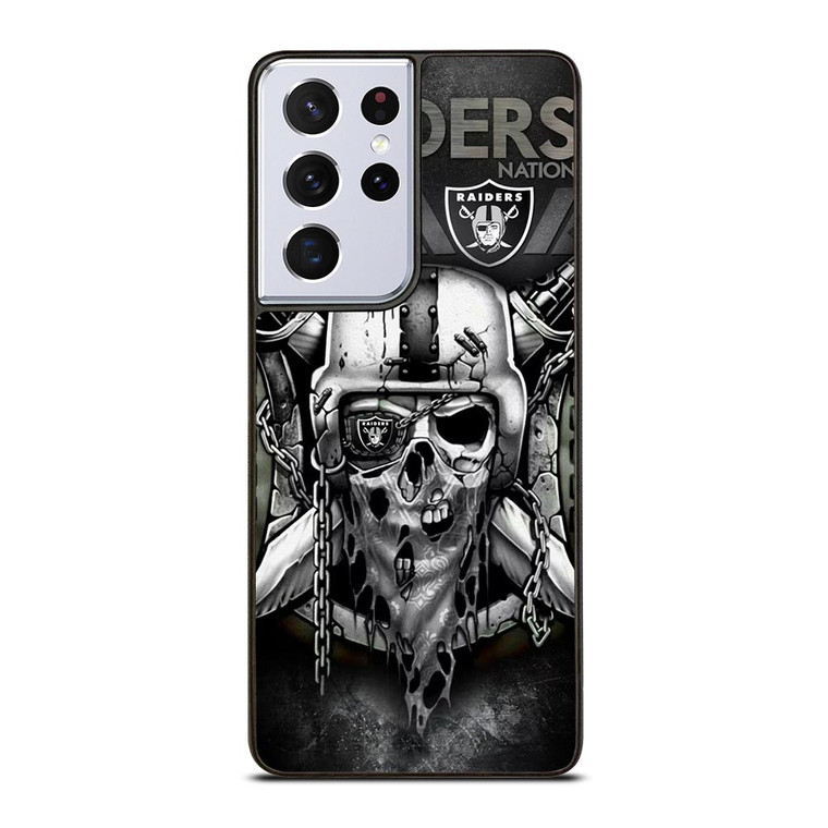 OAKLAND RAIDERS SKULL Samsung Galaxy S21 Ultra Case
