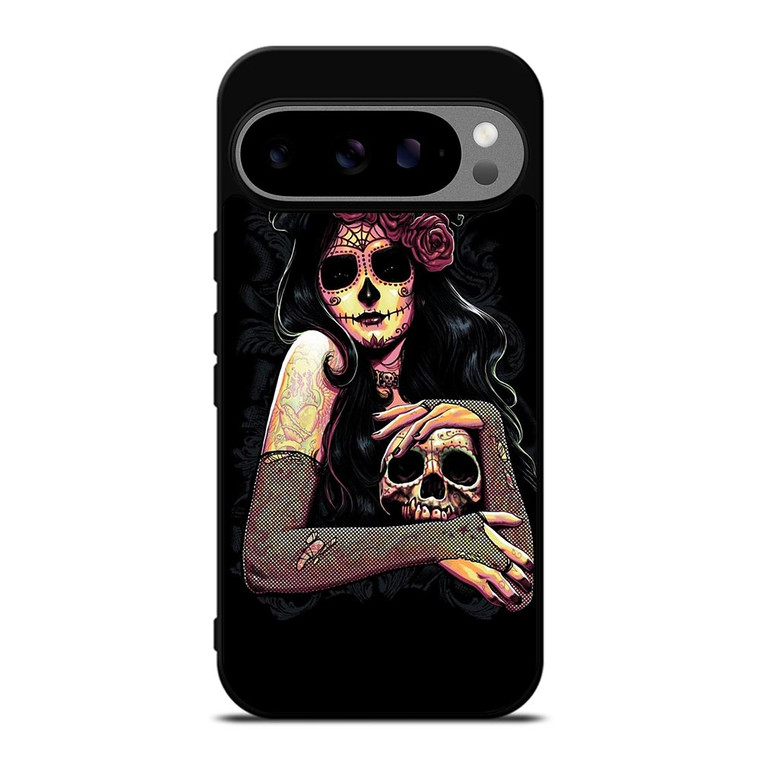 SUGAR SKULL TATTOO GIRL Google Pixel 9 Pro XL Case