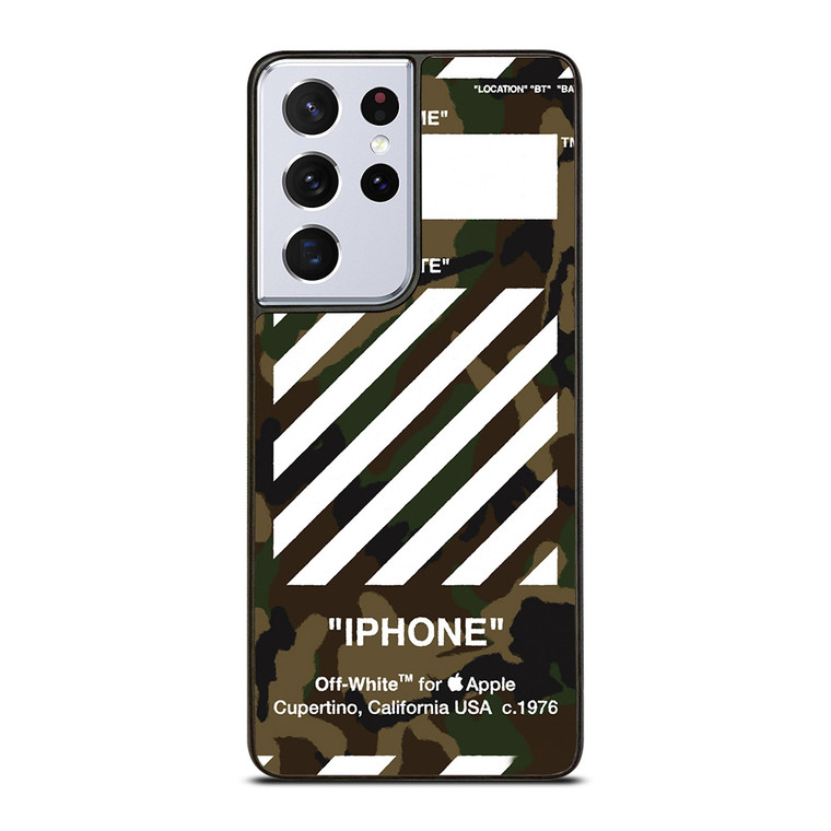 OFF WHITE CAMO BACKGROUND Samsung Galaxy S21 Ultra Case