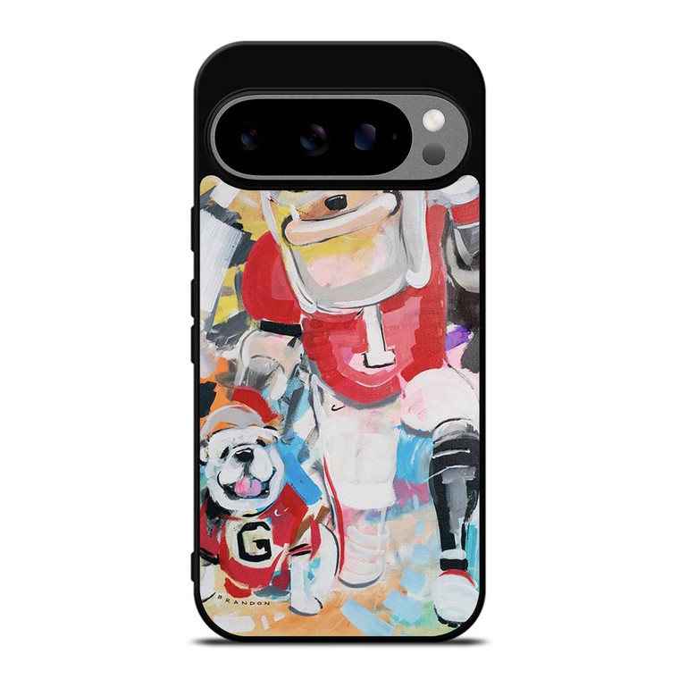UNIVERSITY OF GEORGIA BULLDOGS UGA ART Google Pixel 9 Pro XL Case