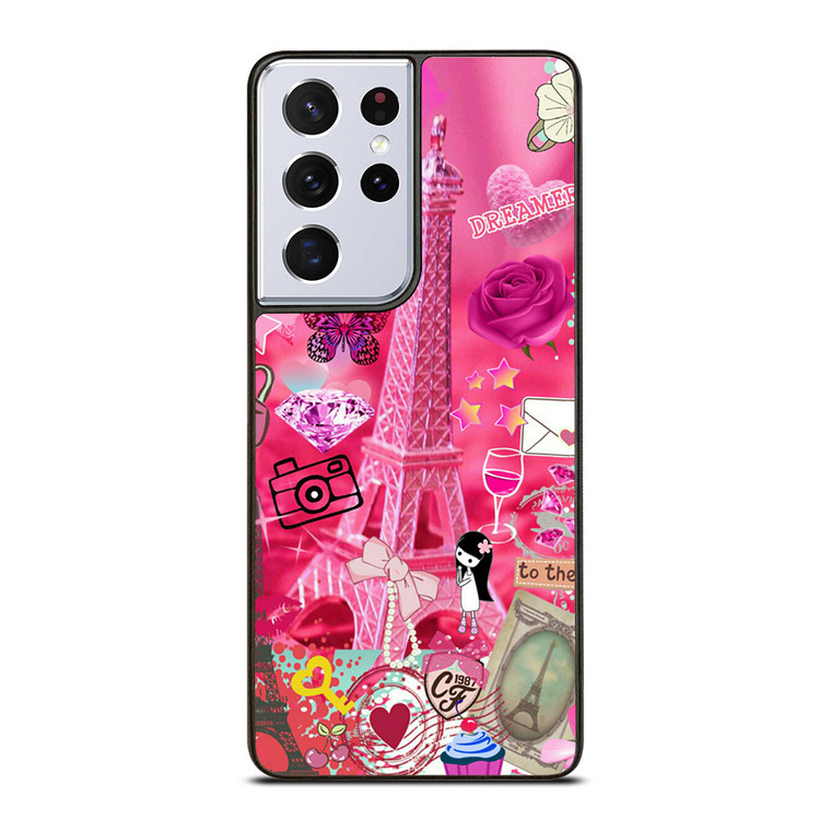 PINK PARIS CUTE Samsung Galaxy S21 Ultra Case