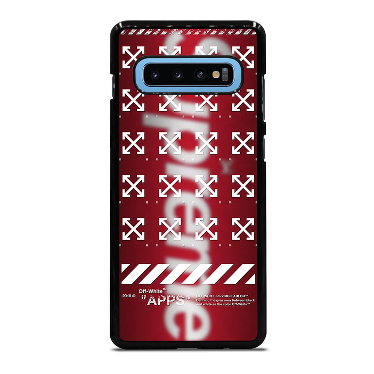 OFF WHITE X SUPREME LOGO BLUR Samsung Galaxy S10 Plus Case