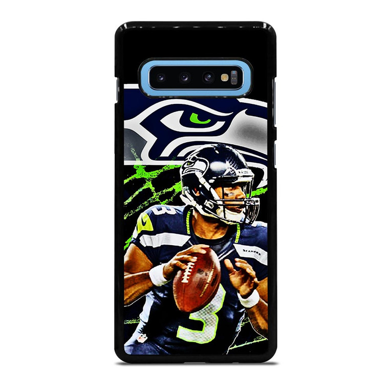 RUSSELL WILSON SEATTLE SEAHAWKS ART Samsung Galaxy S10 Plus Case