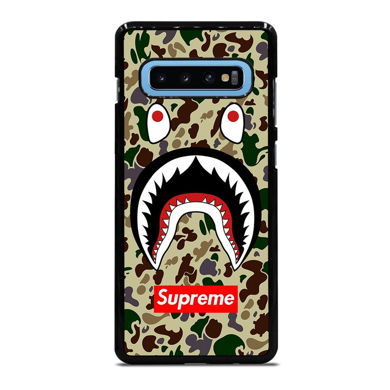 SHARK CAMO BATHING APE SUPREME Samsung Galaxy S10 Plus Case