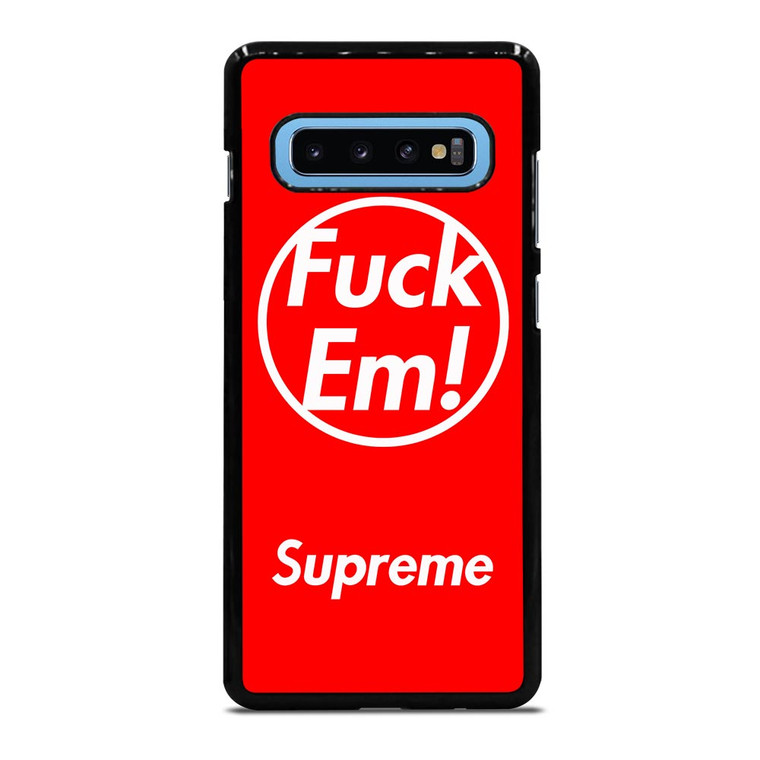 SUPREME FUCK EM RED Samsung Galaxy S10 Plus Case