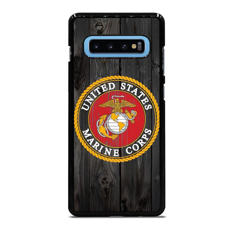 USMC US MARINE CORPS WOOD Samsung Galaxy S10 Plus Case