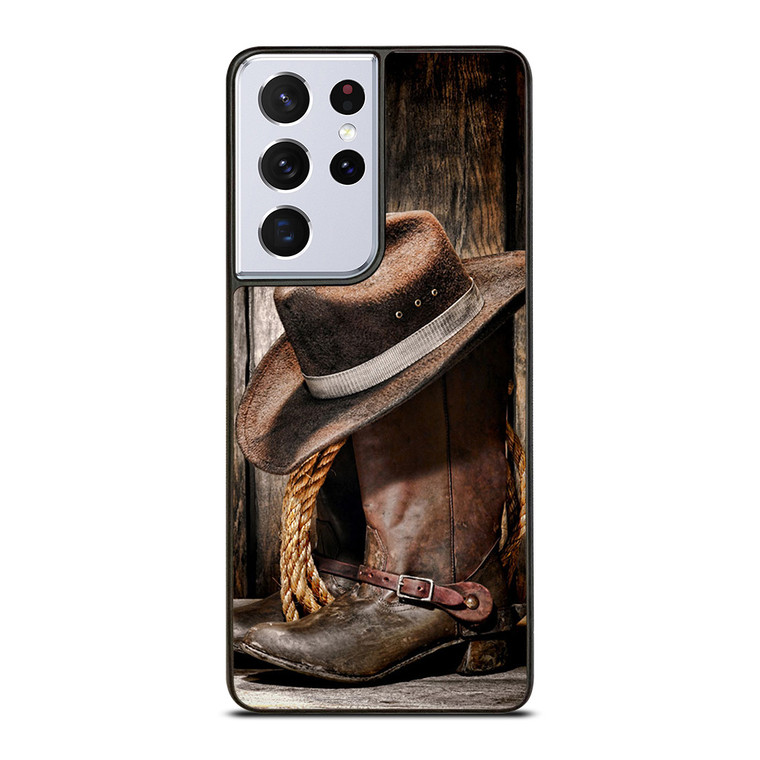 RODEO COWBOY LASSO BOOTS Samsung Galaxy S21 Ultra Case
