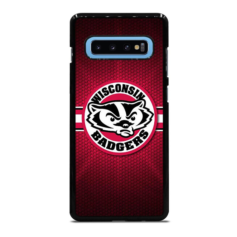 WISCONSIN BADGER METAL LOGO Samsung Galaxy S10 Plus Case WISCONSIN BADGER METAL LOGO Samsung Galaxy S10 Plus Case