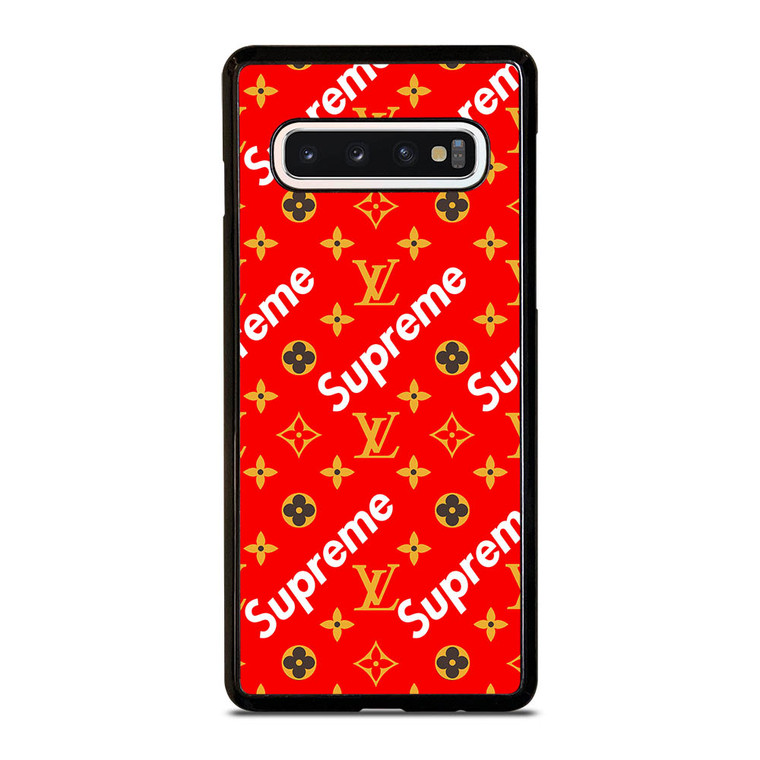 NEW SUPREME RED GOLD PATTERN Samsung Galaxy S10 Case